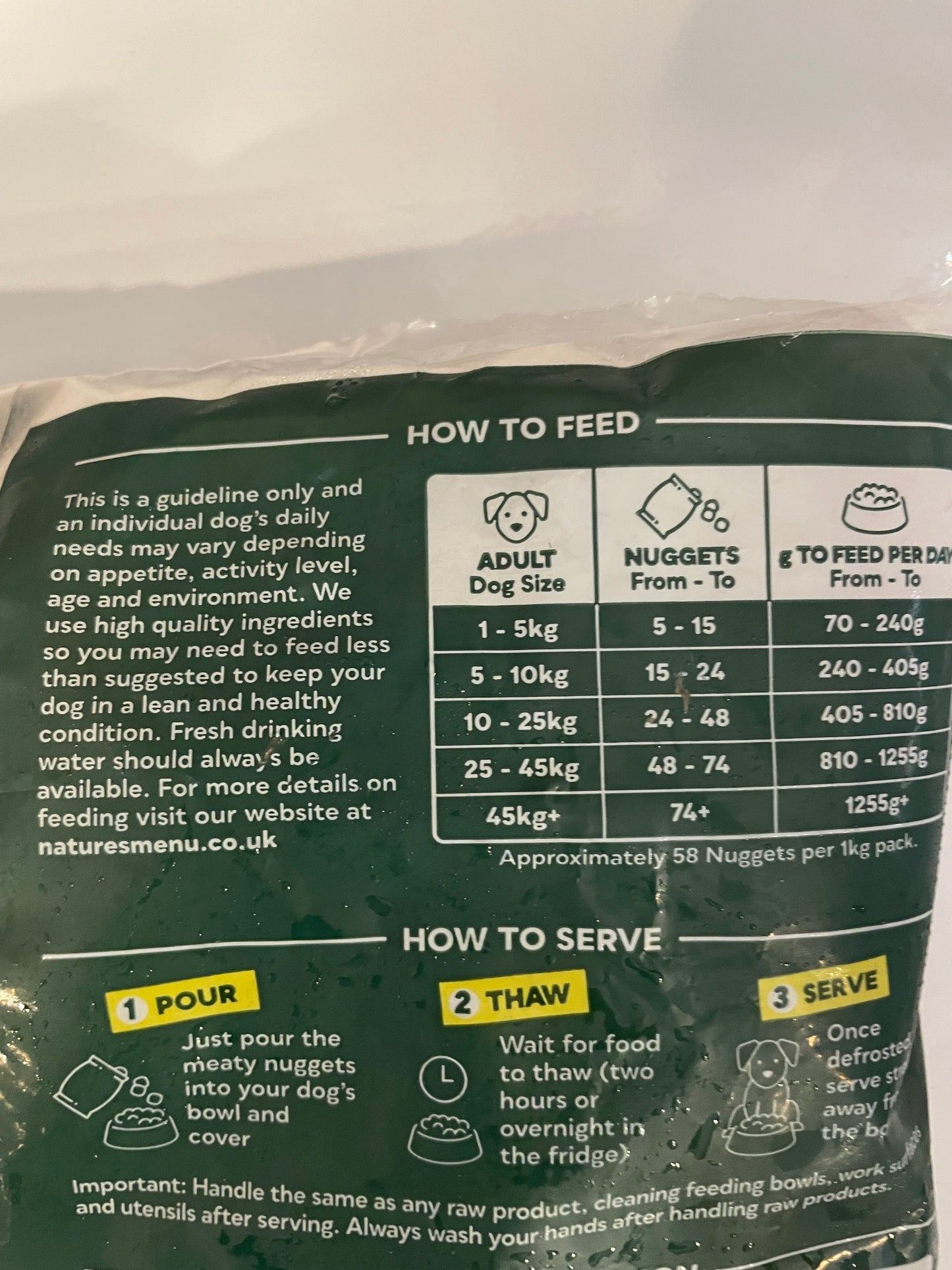 Natures Menu Complete & Balanced 60/40 Dog Nuggets 1kg
