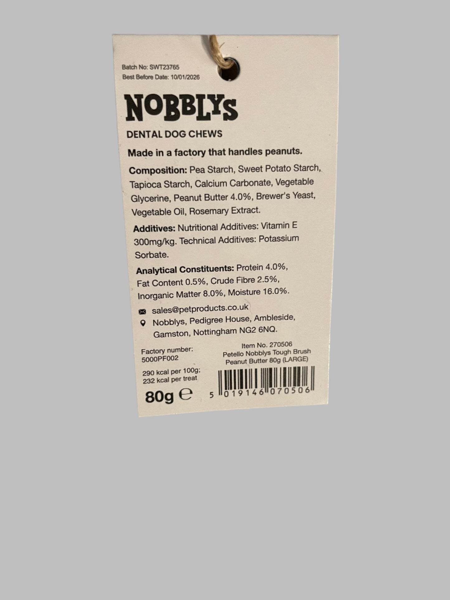 Petello Nobblys Dental Dog Chew
