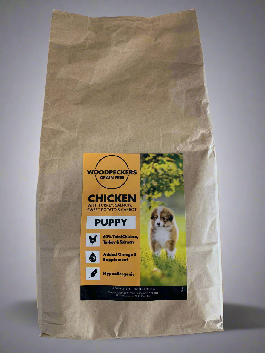 grain free dog food, grain free puppy dog food, dry dog food, best dry dog food uk, front side