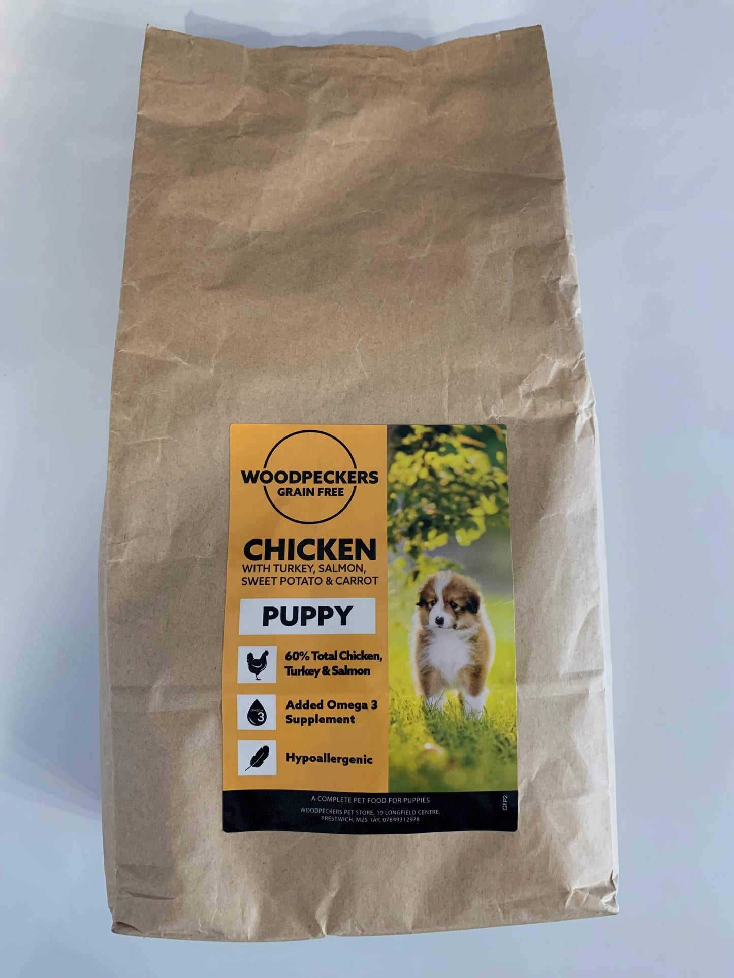 grain free puppy dog food, dry dog food, best dry dog food uk, front side