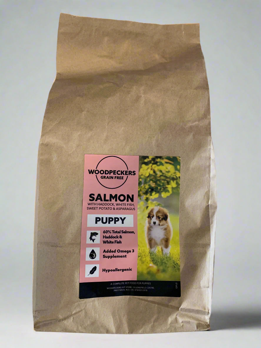 grain free dog food, grain free puppy dog food, dry dog food, best dry dog food uk, front side