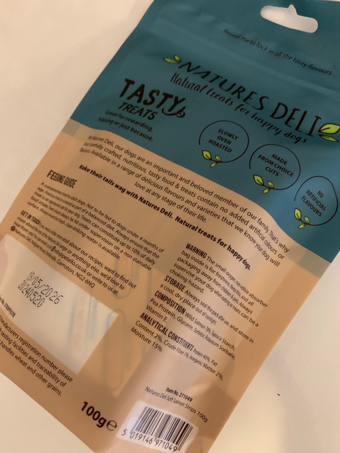 Natures Deli Dog Treats, dog treat, dog treats, natural dog treats, back side