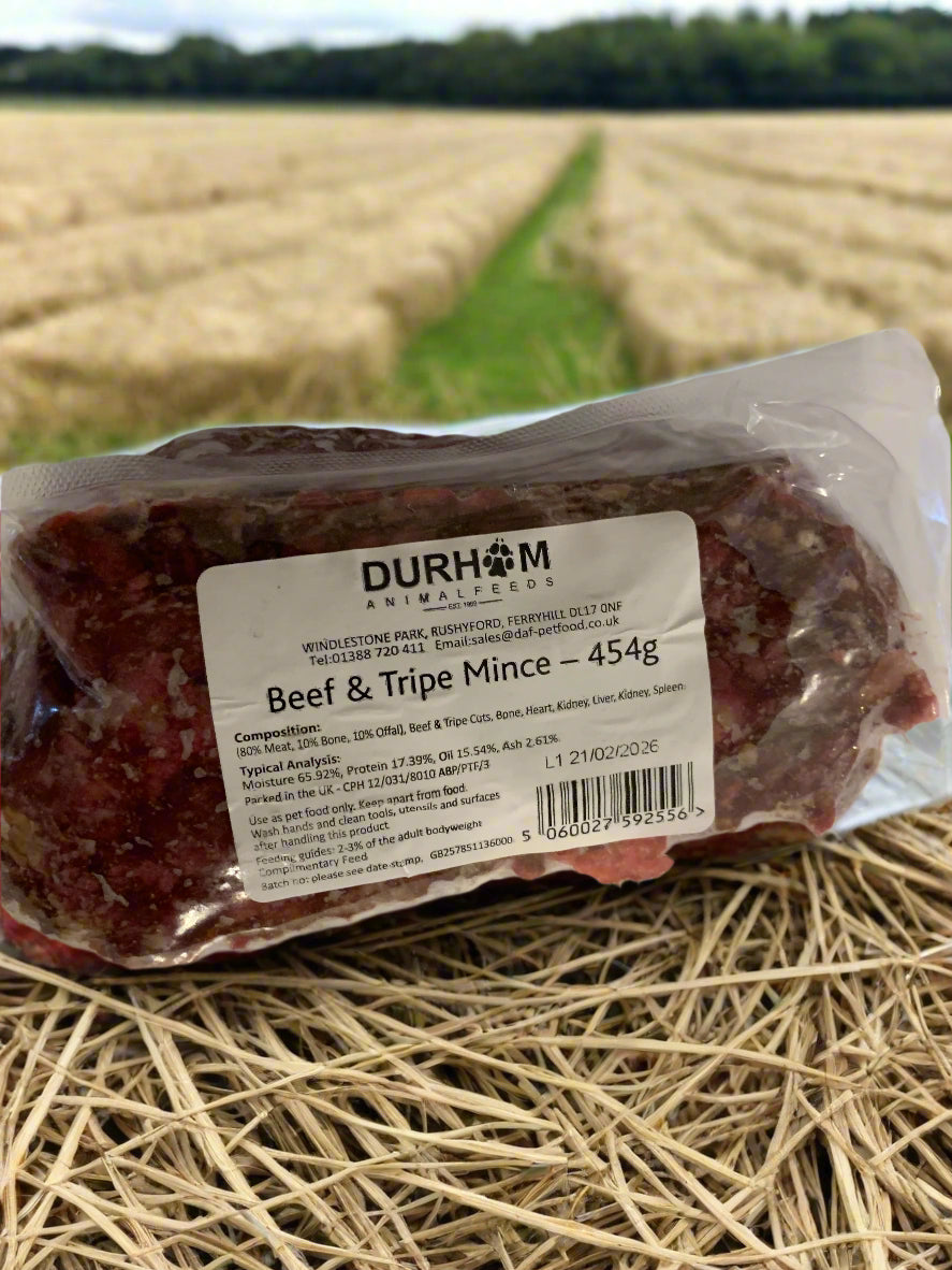 Durham Animal Feed Animal Mince, raw dog food, raw food for dogs, front side