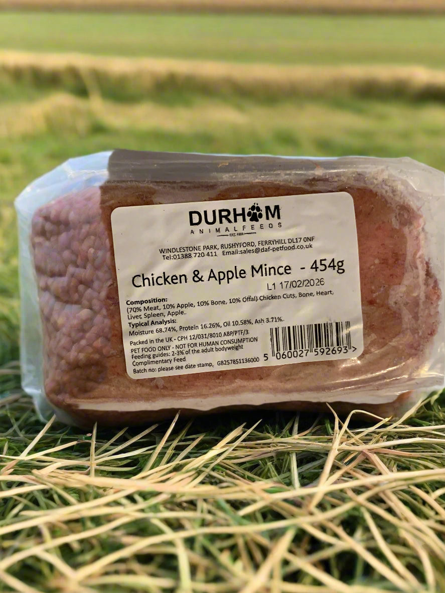 Durham Animal Feed Animal Mince, raw dog food, raw food for dogs, front side