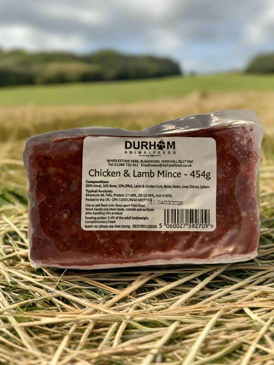 Durham Animal Feed Animal Mince, raw dog food, raw food for dogs, front side