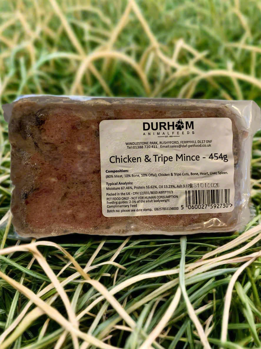 Durham Animal Feed Animal Mince, raw dog food, raw food for dogs, front side