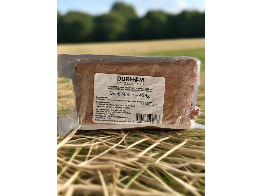 Durham Animal Feed Animal Mince, raw dog food, raw food for dogs, front side