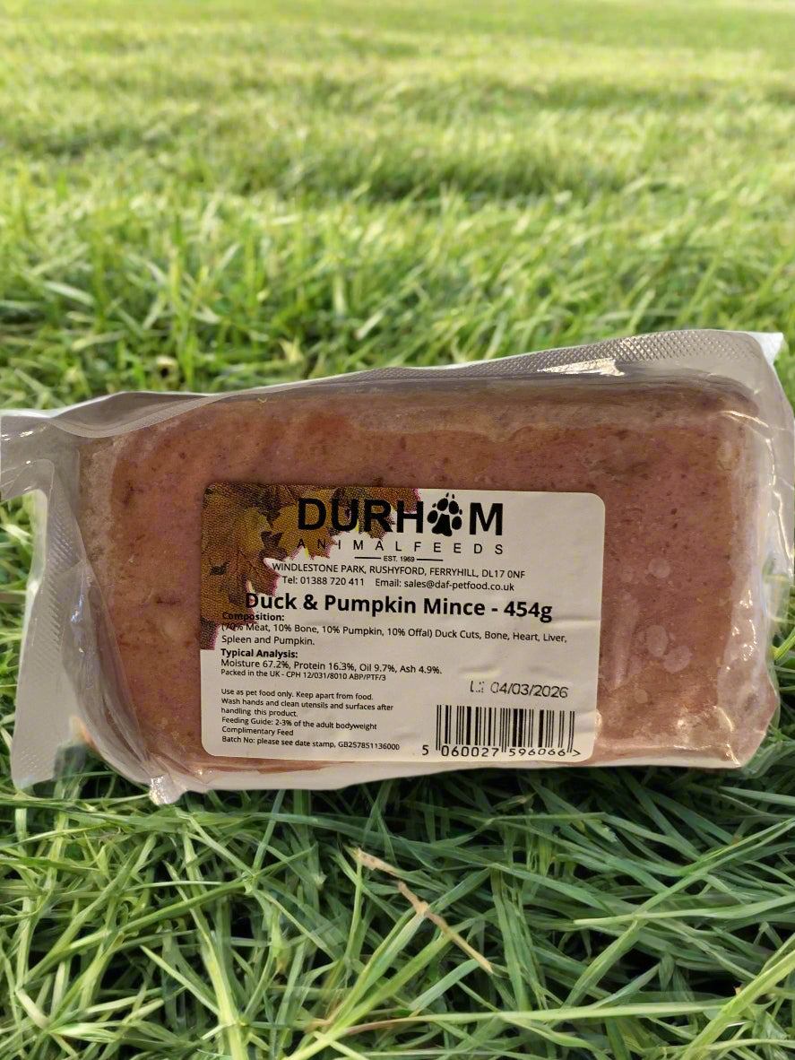 Durham Animal Feed Animal Mince, raw dog food, raw food for dogs, front side