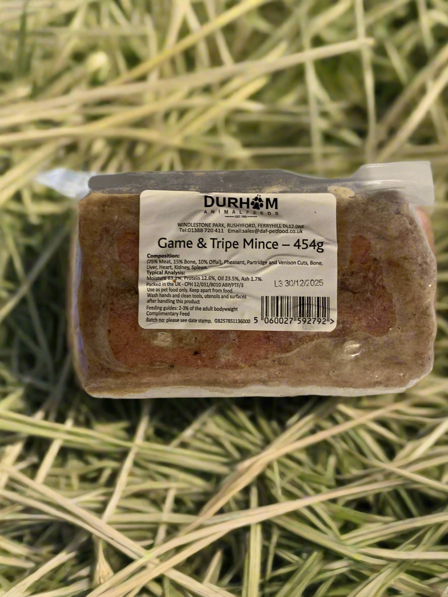 Durham Animal Feed Animal Mince, raw dog food, raw food for dogs, front side