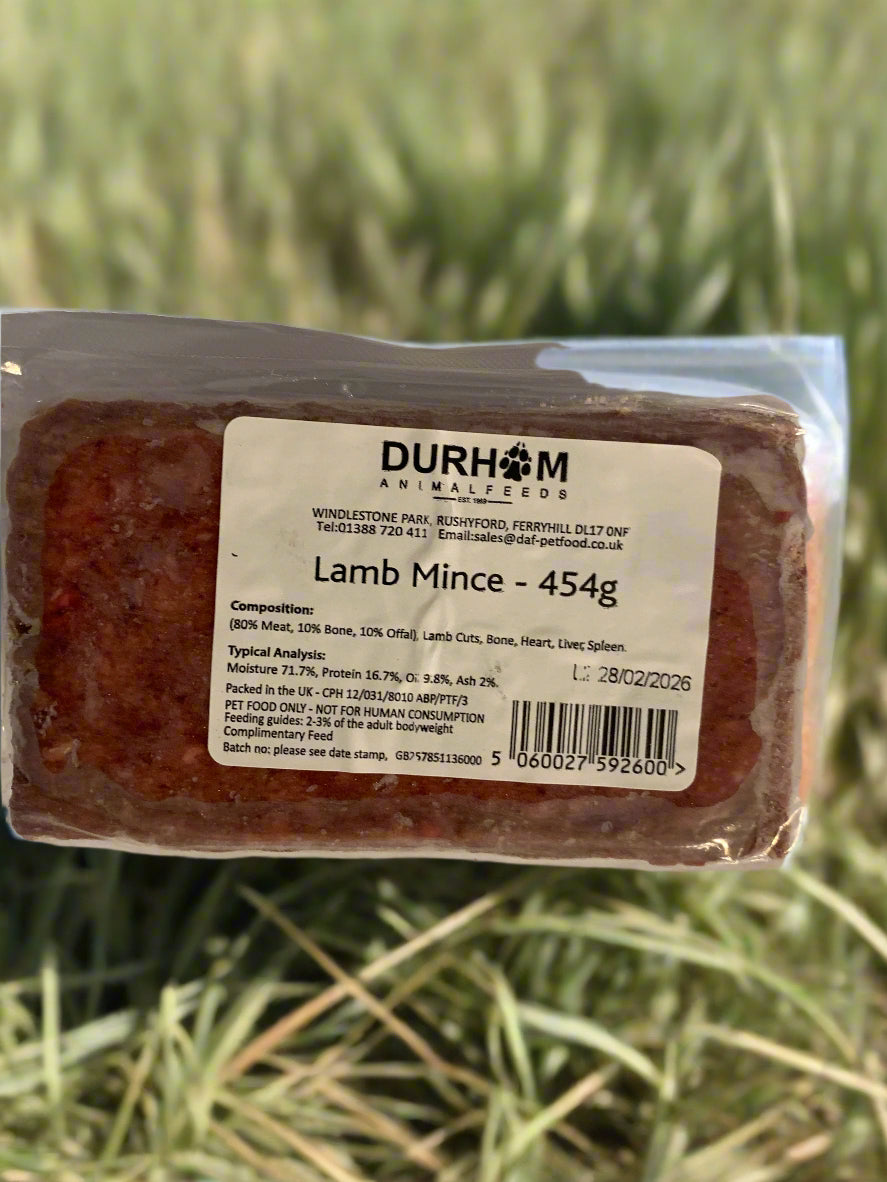 Durham Animal Feed Animal Mince, raw dog food, raw food for dogs, front side