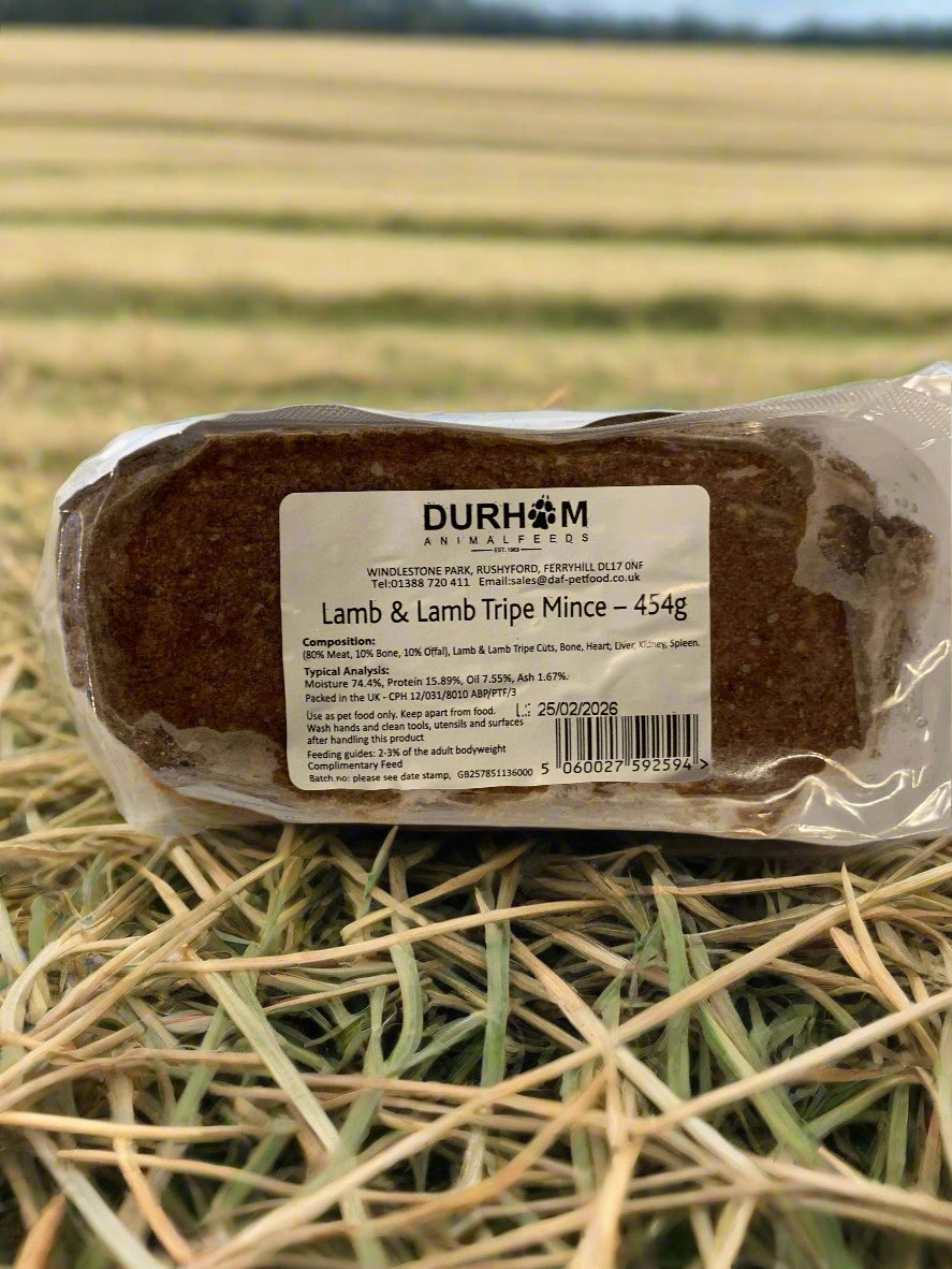 Durham Animal Feed Animal Mince, raw dog food, raw food for dogs, front side