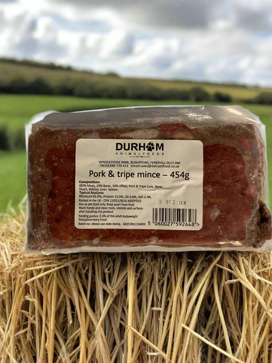 Durham Animal Feed Animal Mince, raw dog food, raw food for dogs, front side