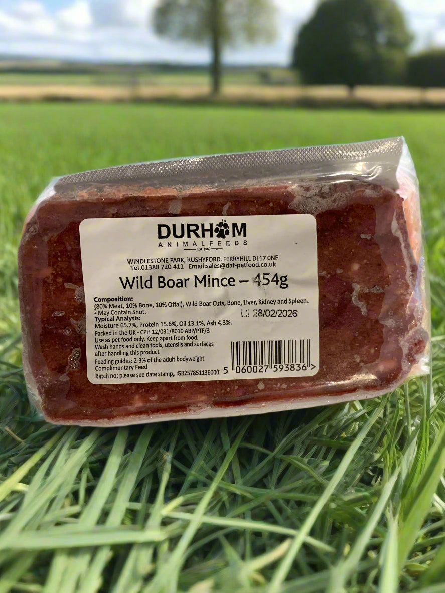 Durham Animal Feed Animal Mince, raw dog food, raw food for dogs, front side