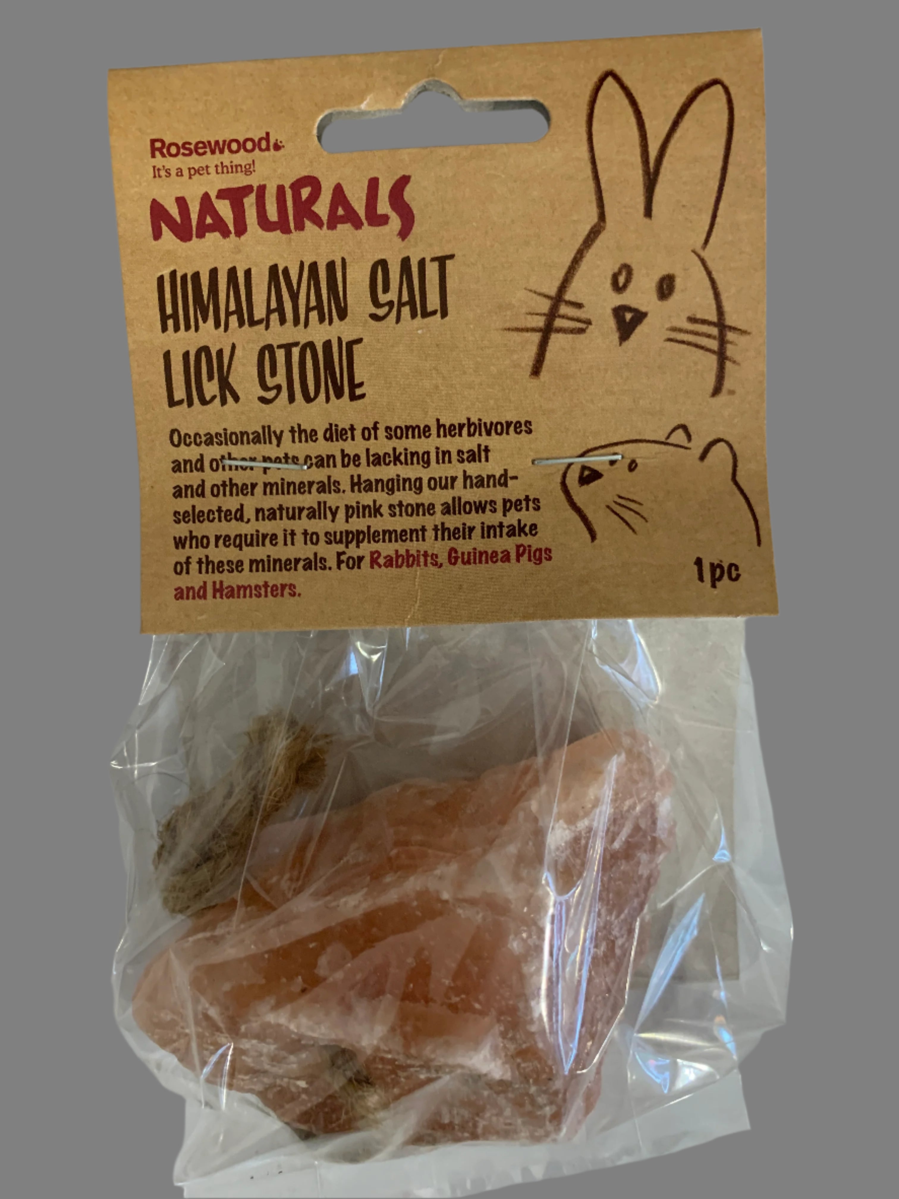 salt lick stone, rabbit treats, treats for rabbits, front side