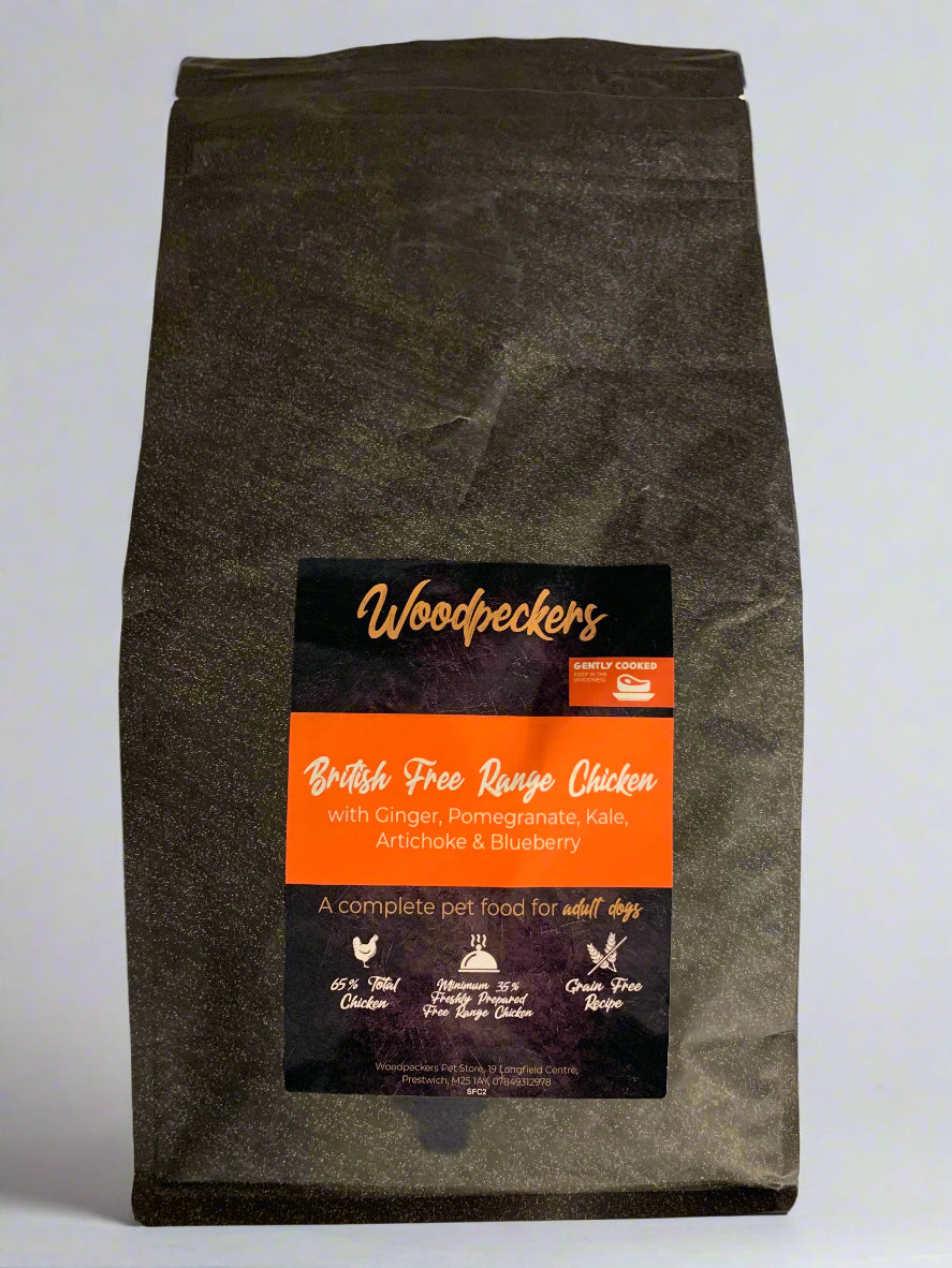 superfood dog food, hypoallergenic dog food grain free dog food, dry dog food, best dry dog food uk, front side