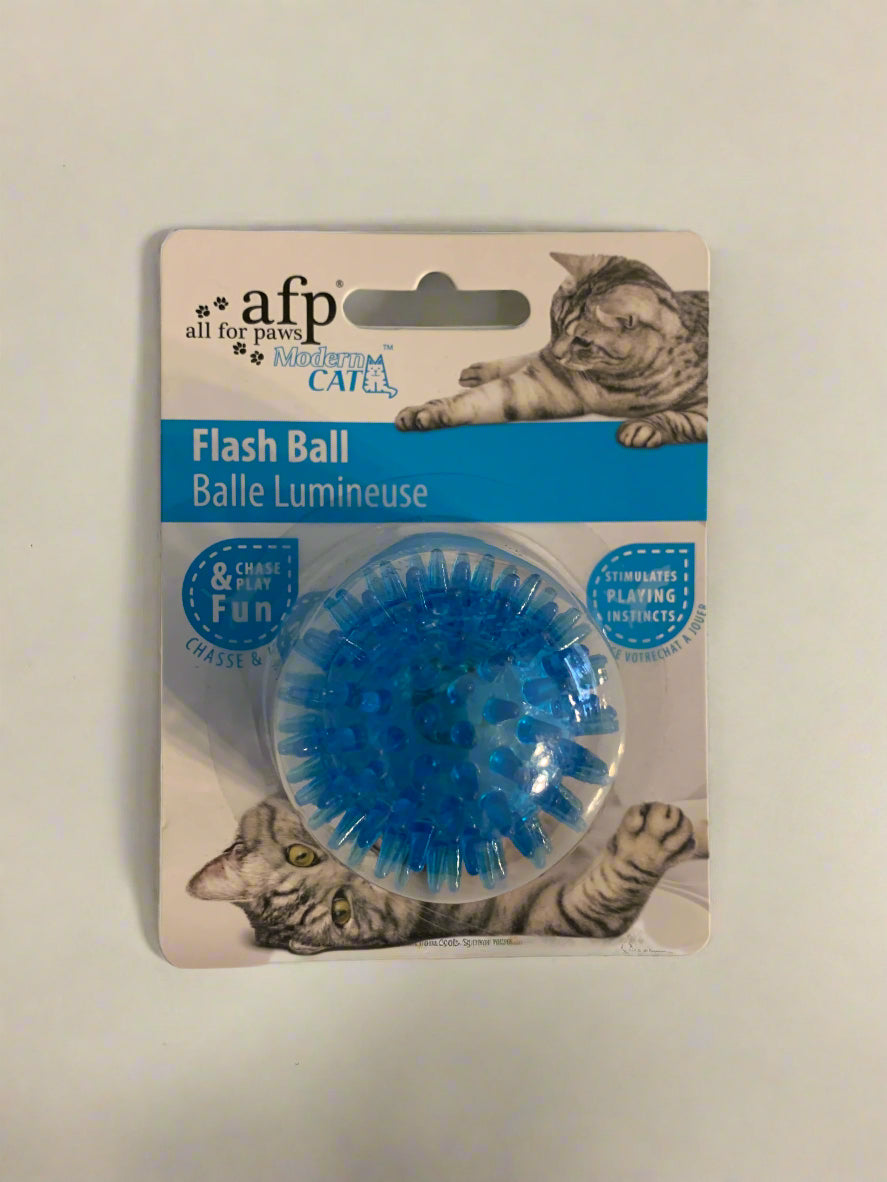 All For Paws blue Flash Ball Cat Toy, cat toys, jelly cat toys, front side