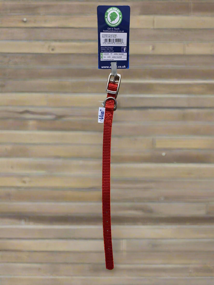 ancol nylon dog collar, dog collars, dog front side