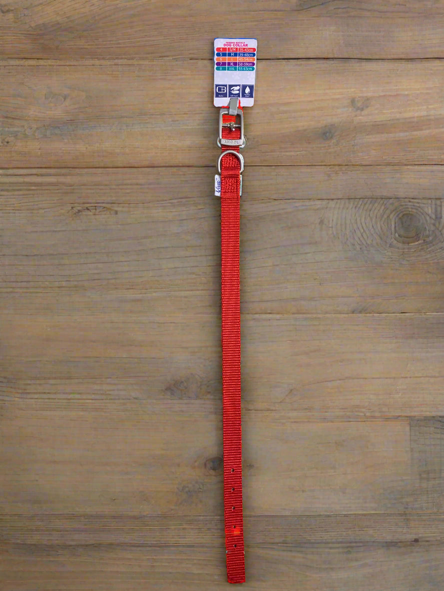ancol nylon dog collar, dog collars, dog front side