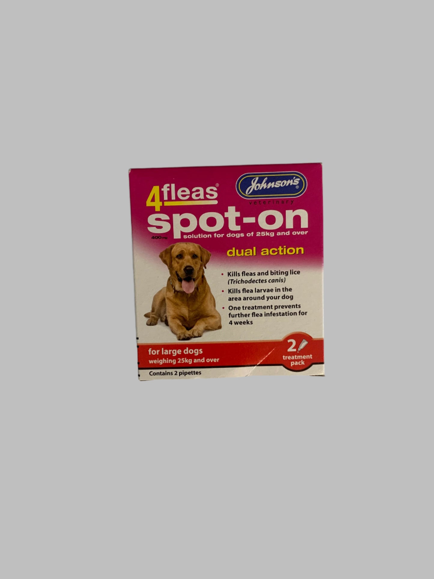 4fleas spot on dog large dog, dog flea treatment, dog flea tablets, dog fleas, dog flea collar, front side