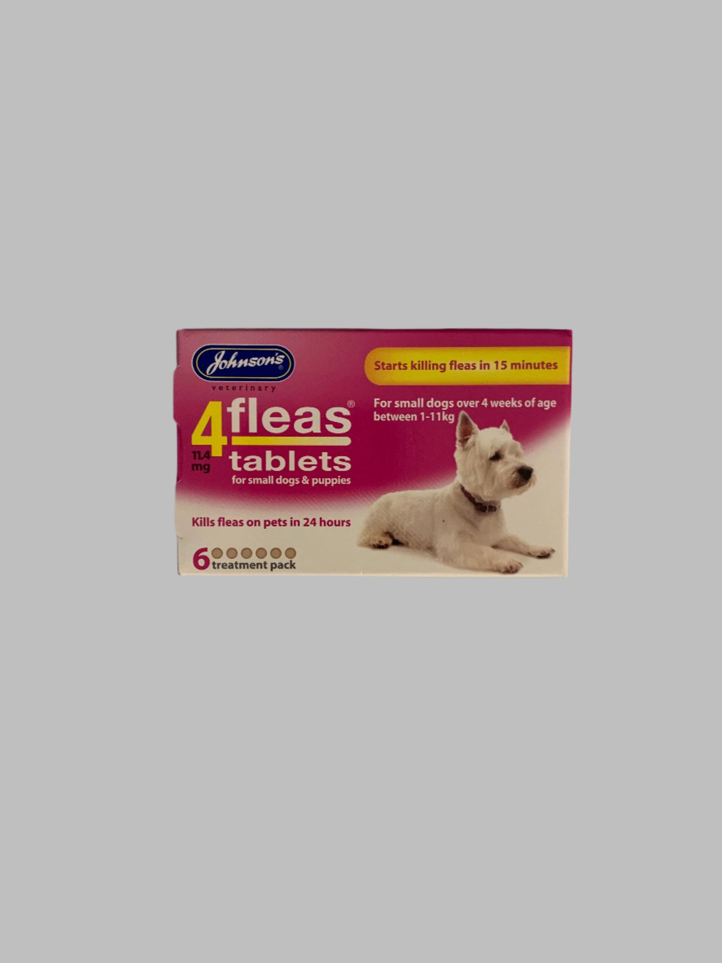 4fleas Dog Tablets small dog, dog flea treatment, dog flea tablets, dog fleas, dog flea collar, front side