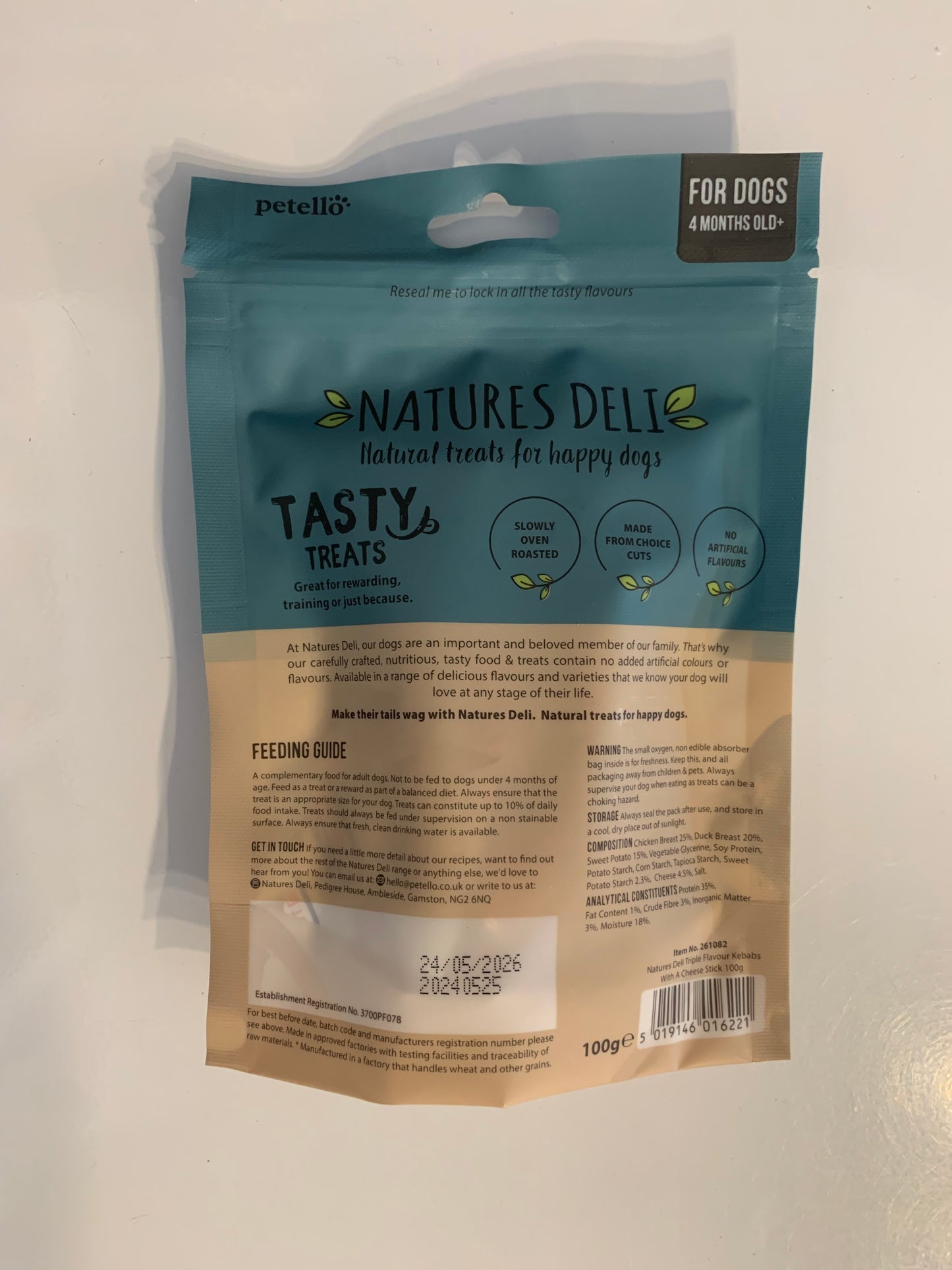 Natures Deli Dog Treats 100g