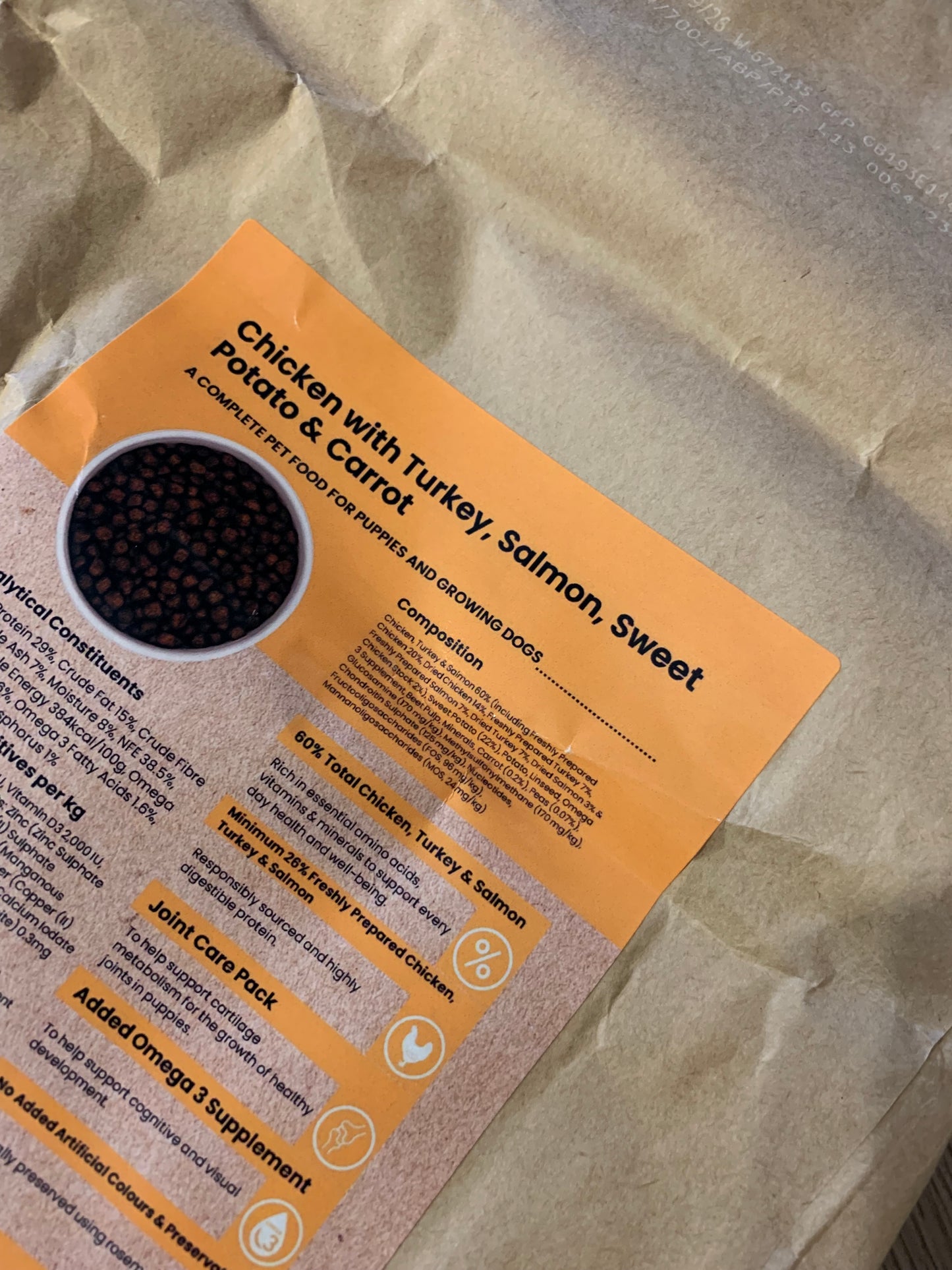 grain free dog food, grain free puppy dog food, dry dog food, best dry dog food uk, back side
