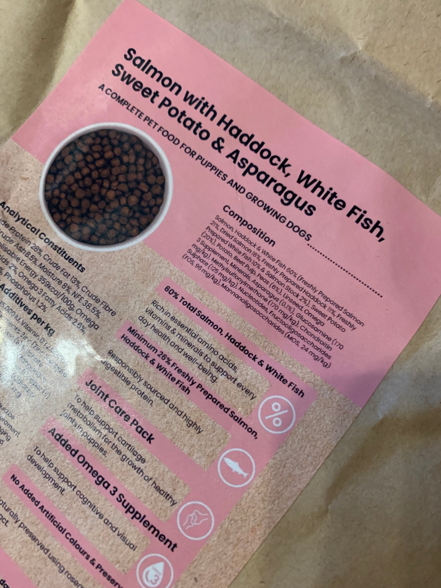 grain free dog food, grain free puppy dog food, dry dog food, best dry dog food uk, back side