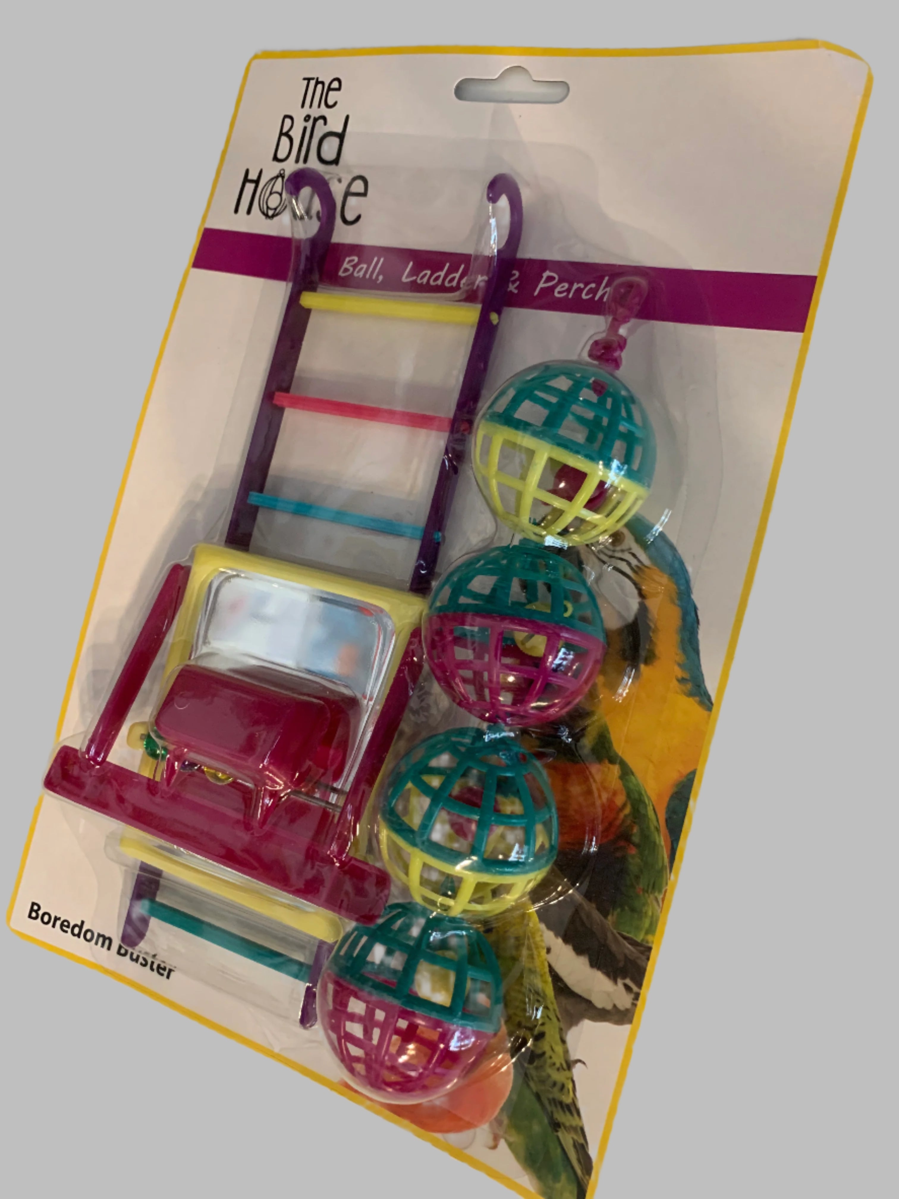 Bird Toy Multipack Ball/Ladder/Perch, bird toys, bird toys for budgies, bird toys for cockatiels, right side