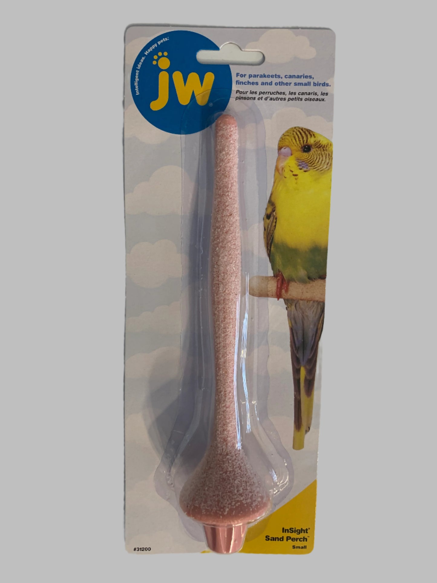 JW small sand perch, bird toys, bird toys for budgies, bird toys for cockatiels, front side
