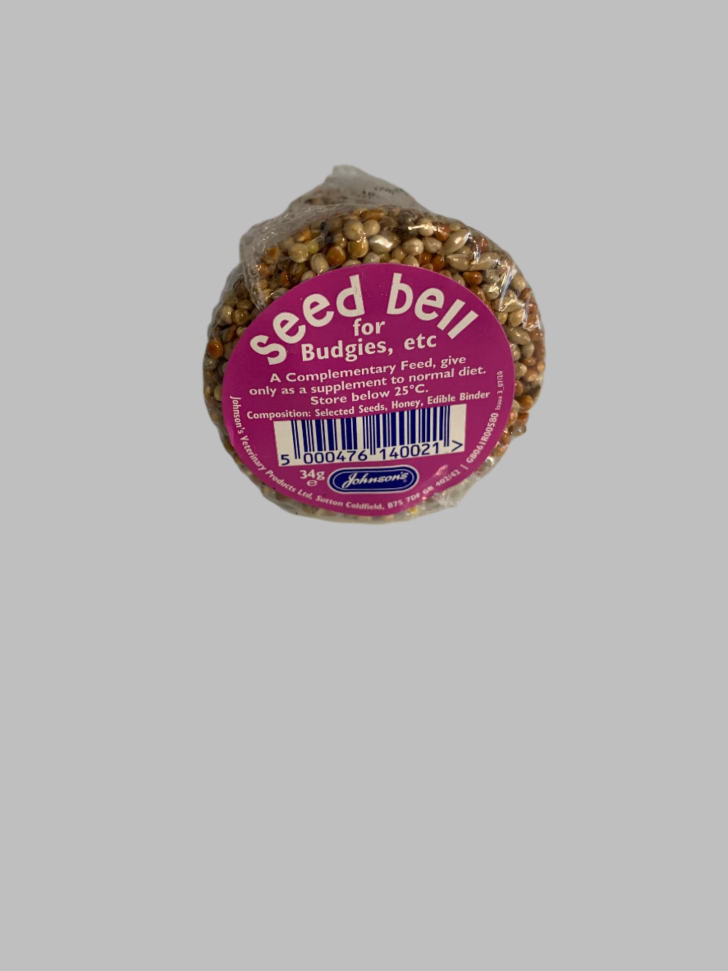 Johnsons honey bar, bird treat, bird treats, bird treats homemade, bird treats for cockatiel, back side