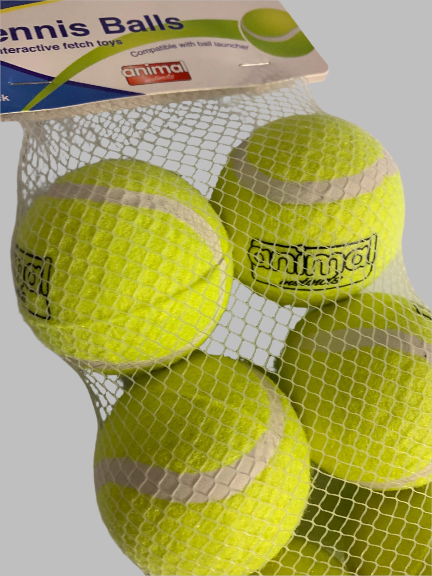 Animal Instincts Tennis Balls 6pk, dog toys uk, dog toys amazon, left side