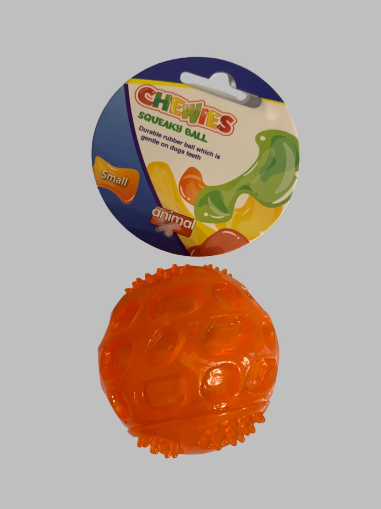 Animal Instincts Chewies Ball small, dog toys uk, dog toys amazon, front side