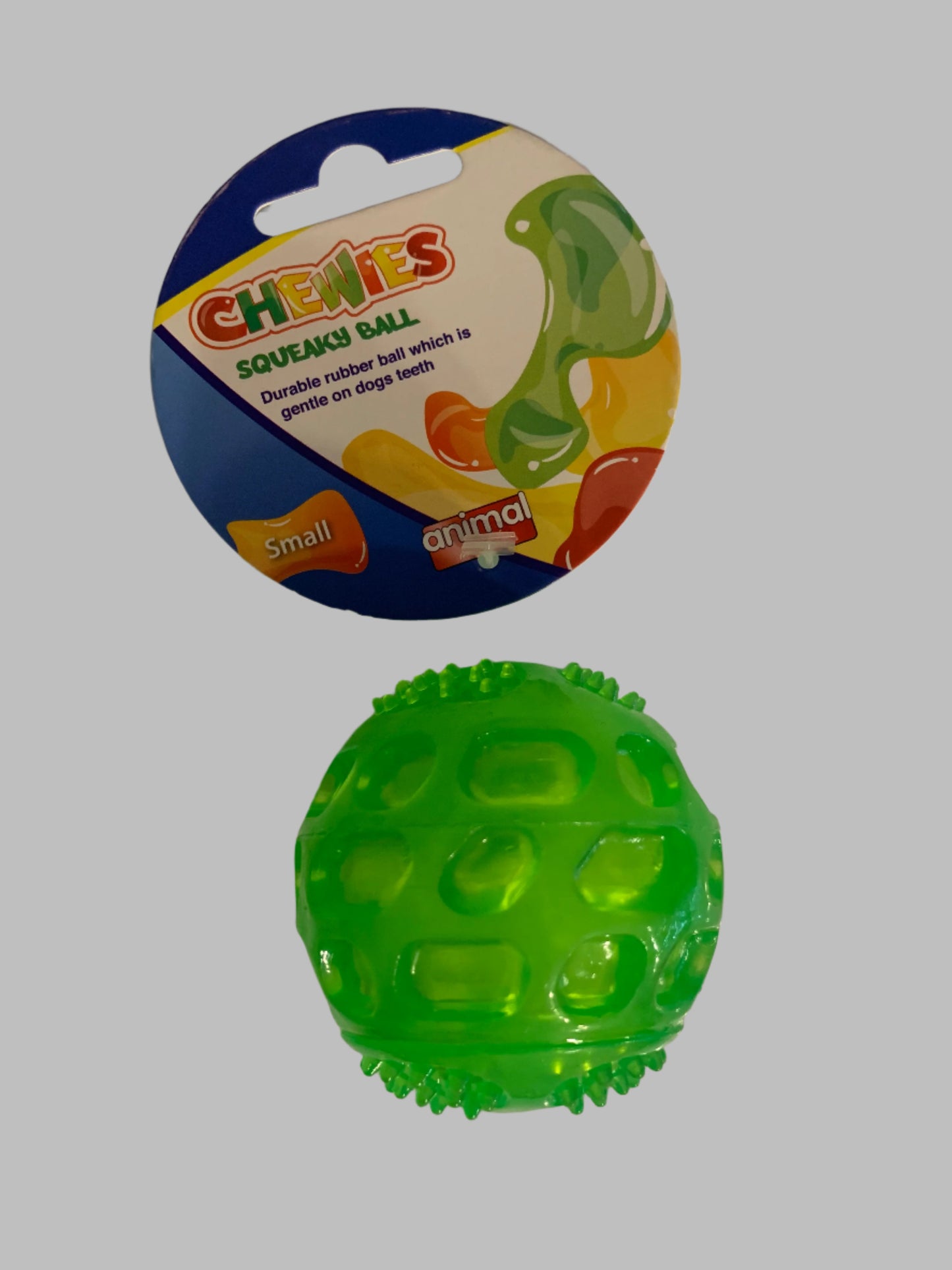 Animal Instincts Chewies Ball small, dog toys uk, dog toys amazon, front side