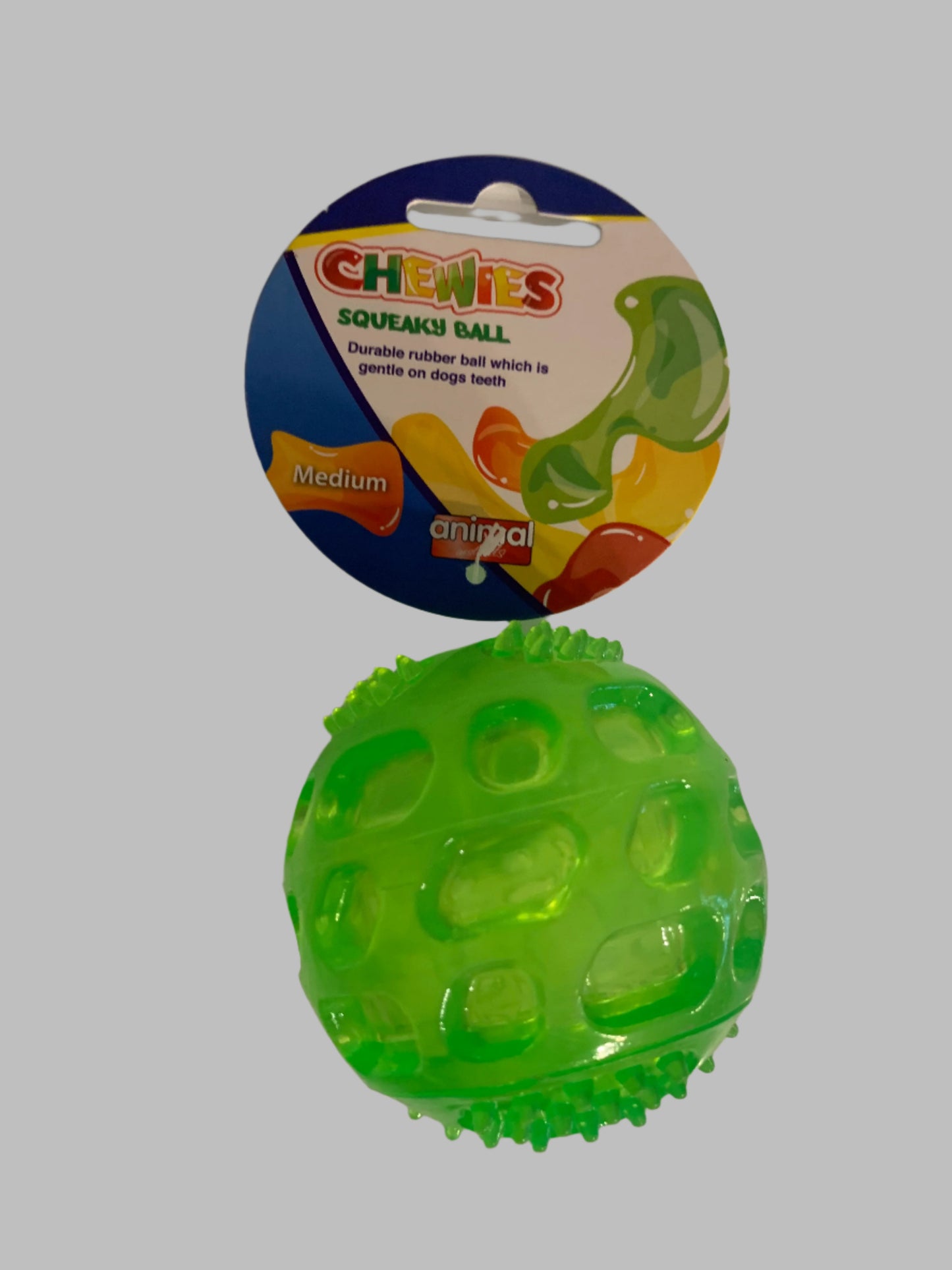 Animal Instincts Chewies Ball medium, dog toys uk, dog toys amazon, front side