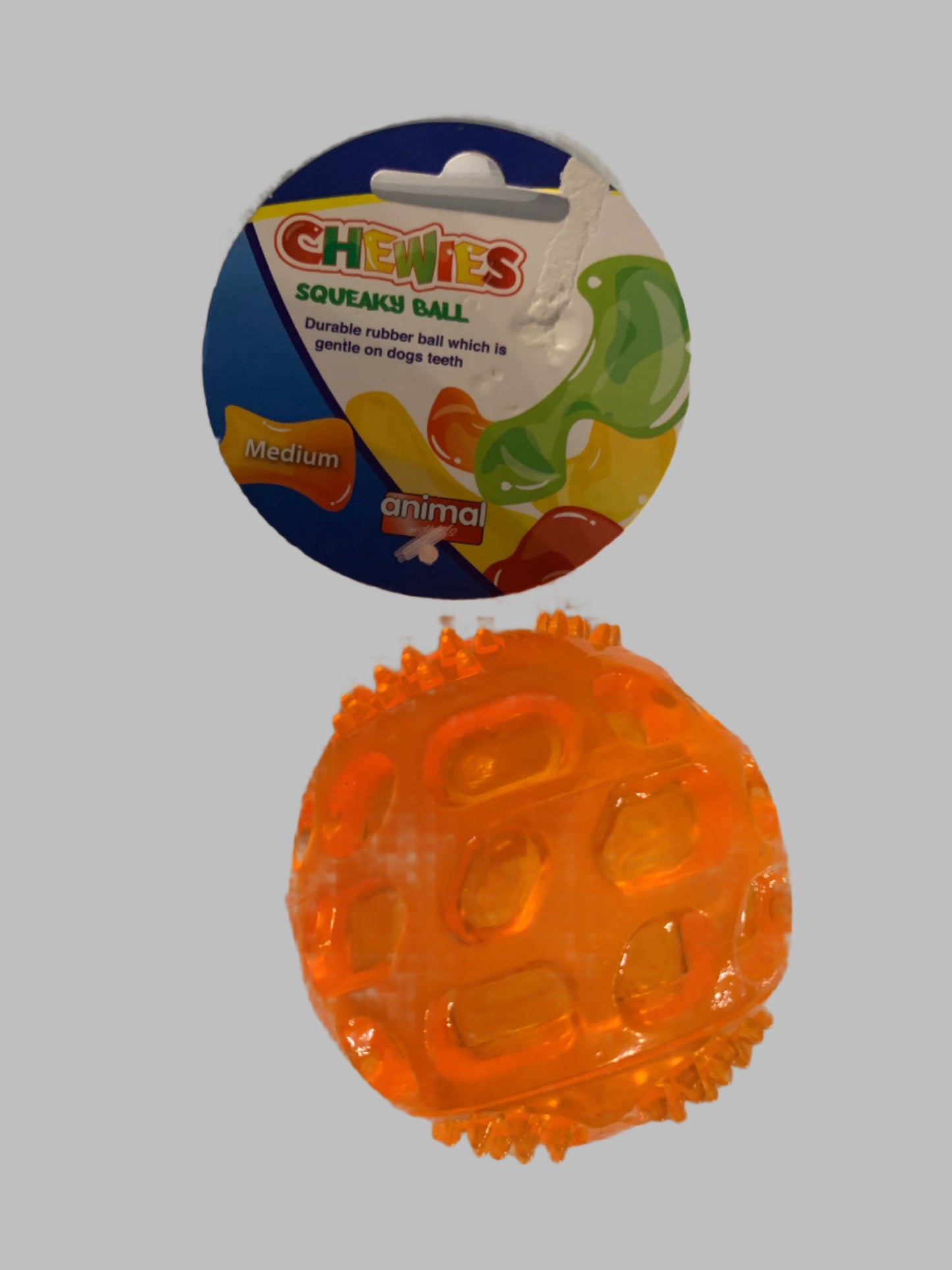 Animal Instincts Chewies Ball medium, dog toys uk, dog toys amazon, front side