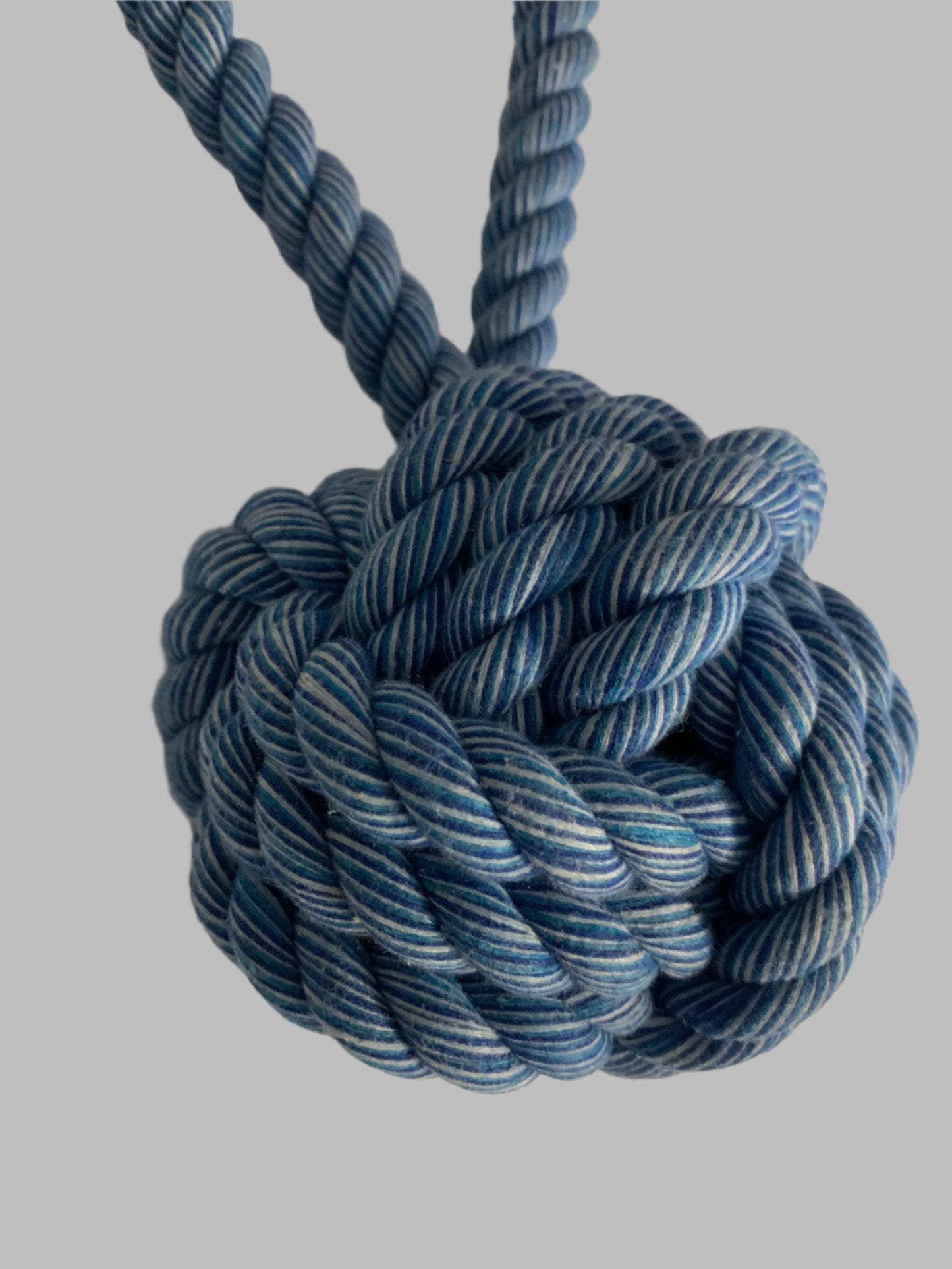 Happy Pet Nuts For Knots Ball Tugger blue, dog toys uk, dog toys amazon, left side