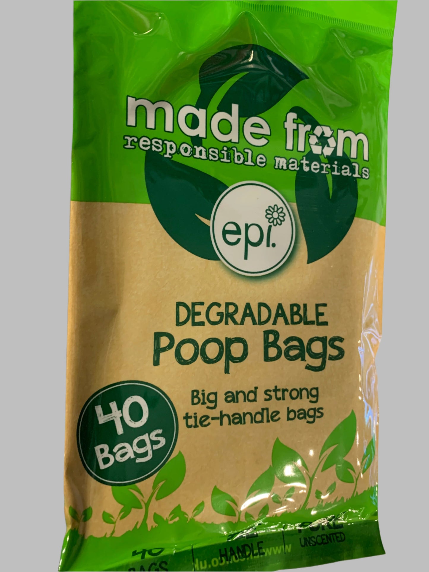 Ancol Biodegradable Poop Bags 40pk, poo bags, poo bags dogs, poo bags with handles, poo bags biodegradable, left side