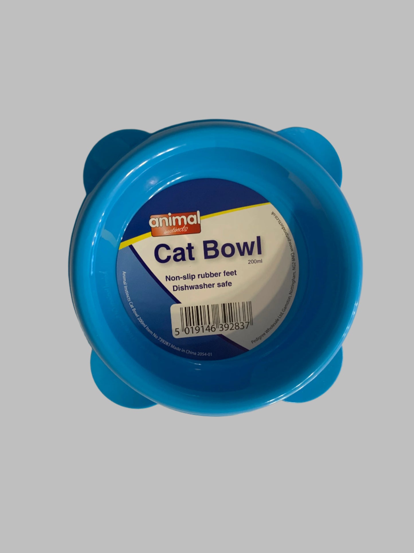 Animal Instincts Plastic Cat Bowl 200ml blue, cat bowls, bowl cat, front side