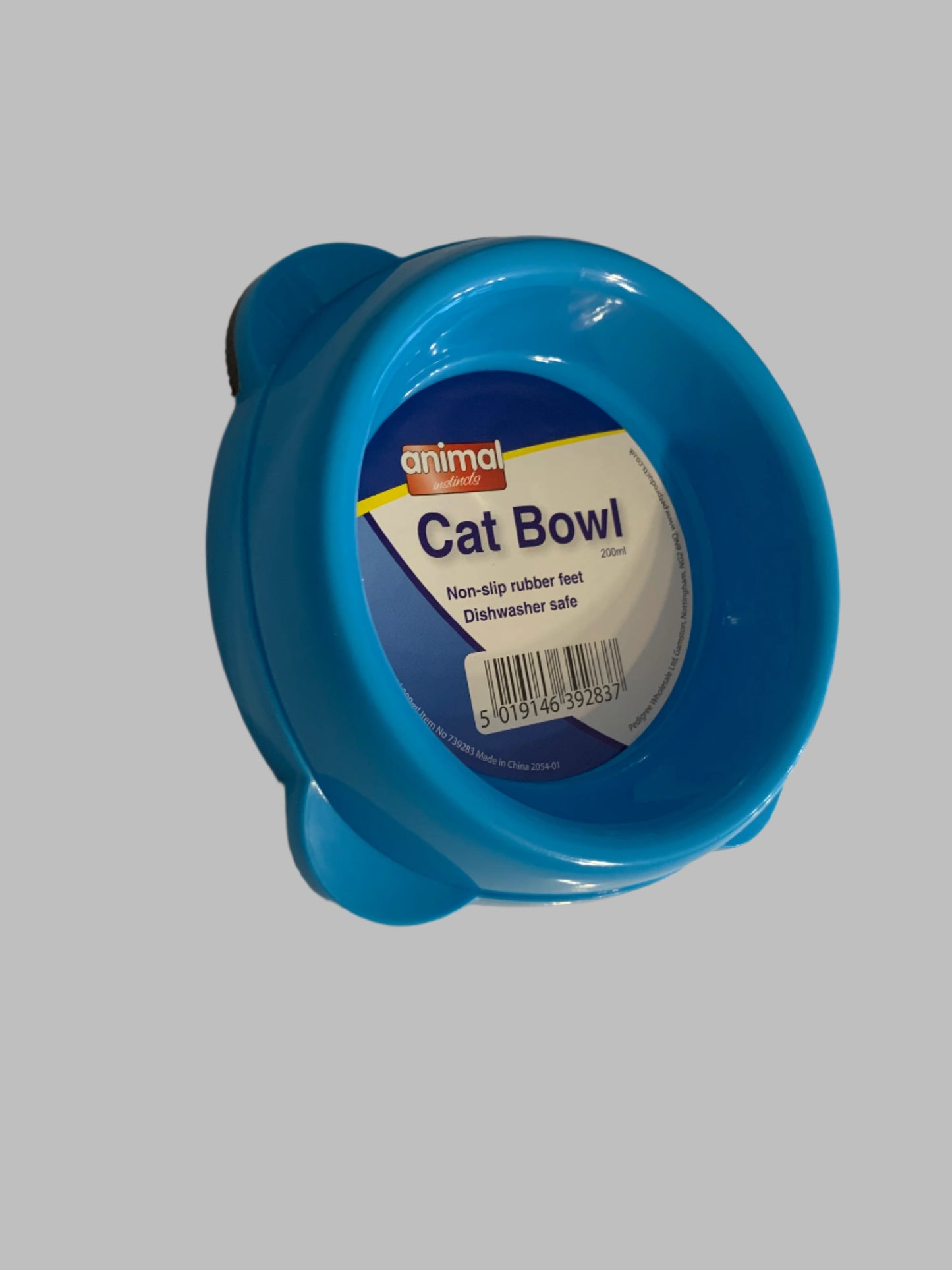 Animal Instincts Plastic Cat Bowl 200ml blue, cat bowls, bowl cat, left side
