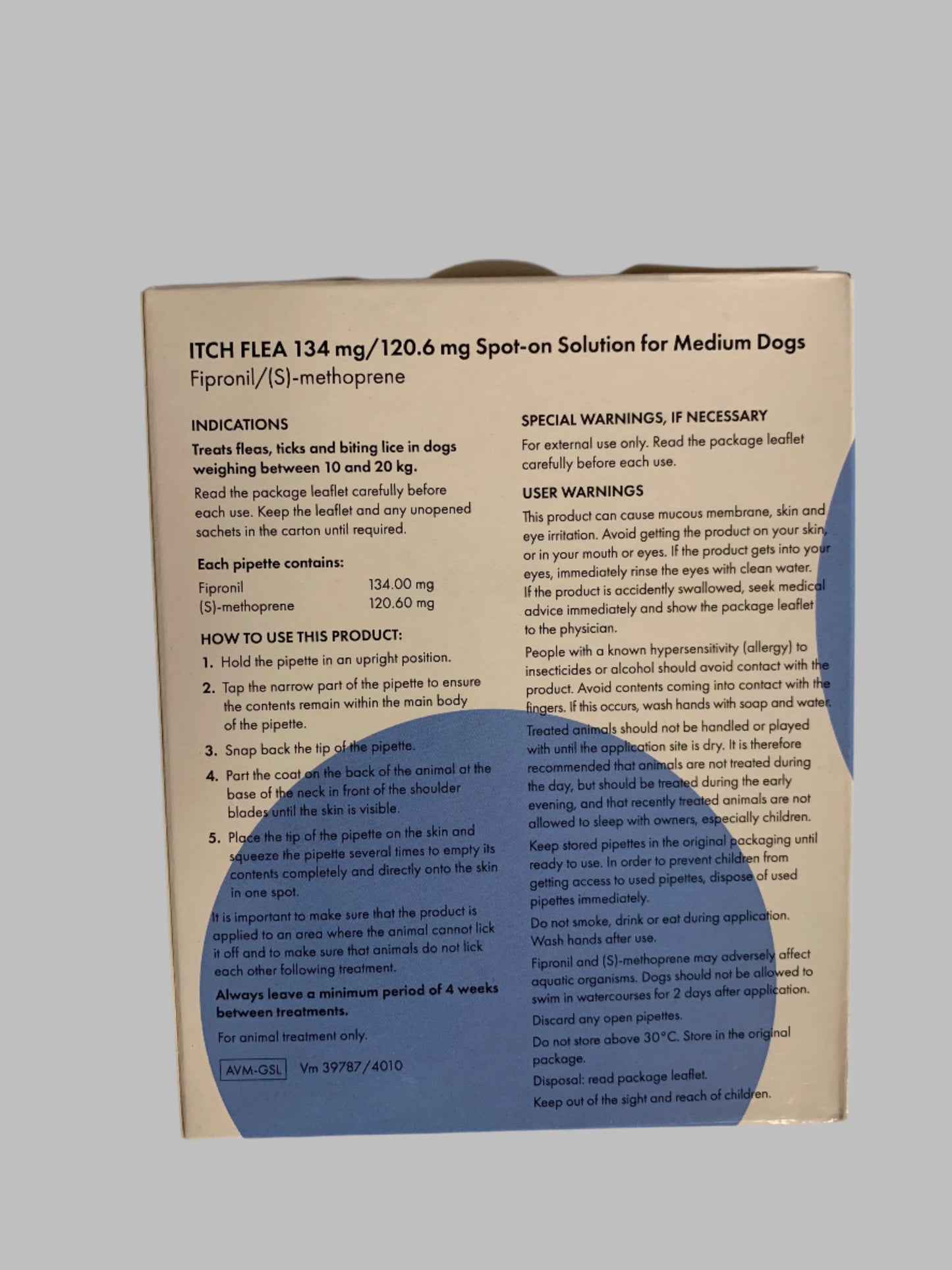 Itch Flea Treatment For Dogs 3pk