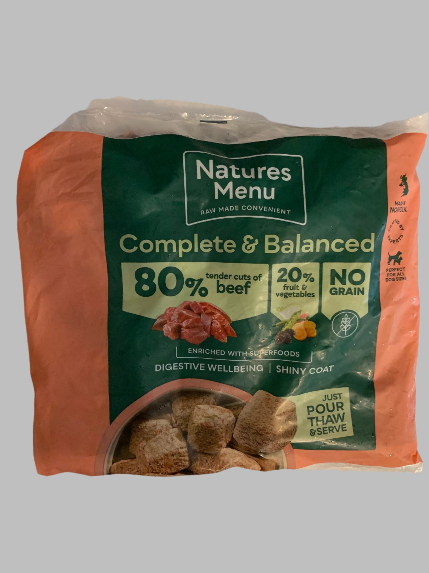 Natures Menu Complete & Balanced 80/20 Dog Nuggets 1kg