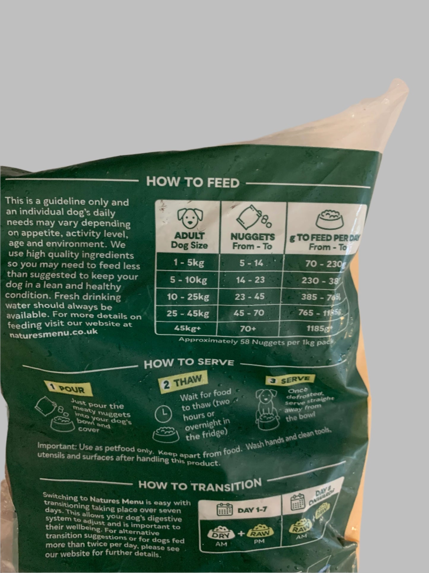 Natures Menu Complete & Balanced 80/20 Dog Nuggets 1kg