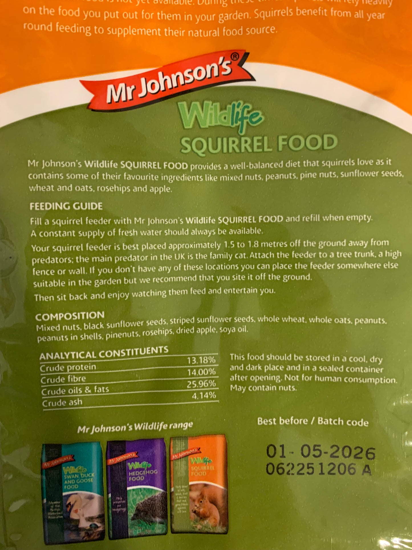 Mr Johnson’s Squirrel Food 900g