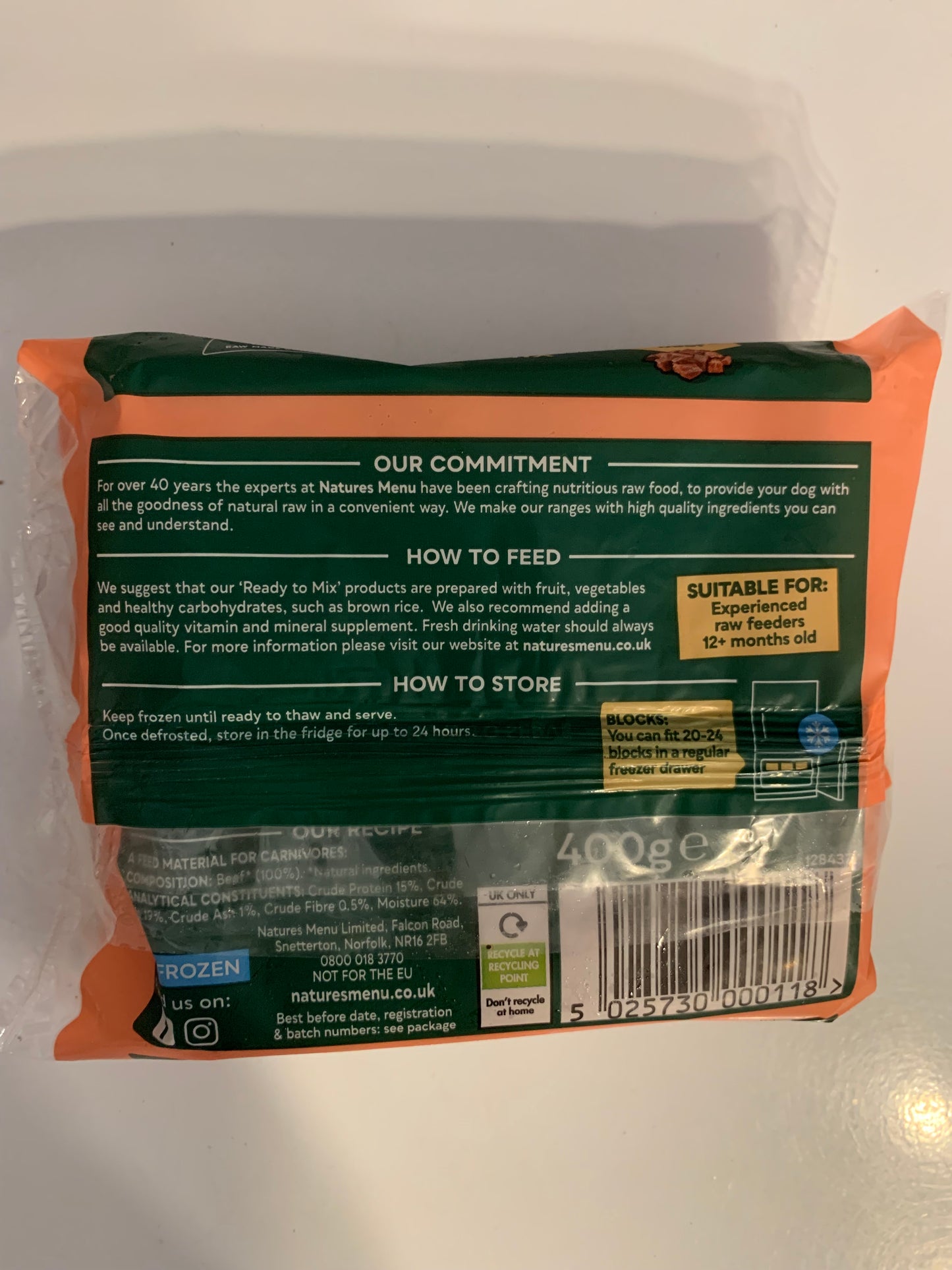 Natures Menu Meat Blocks 400g