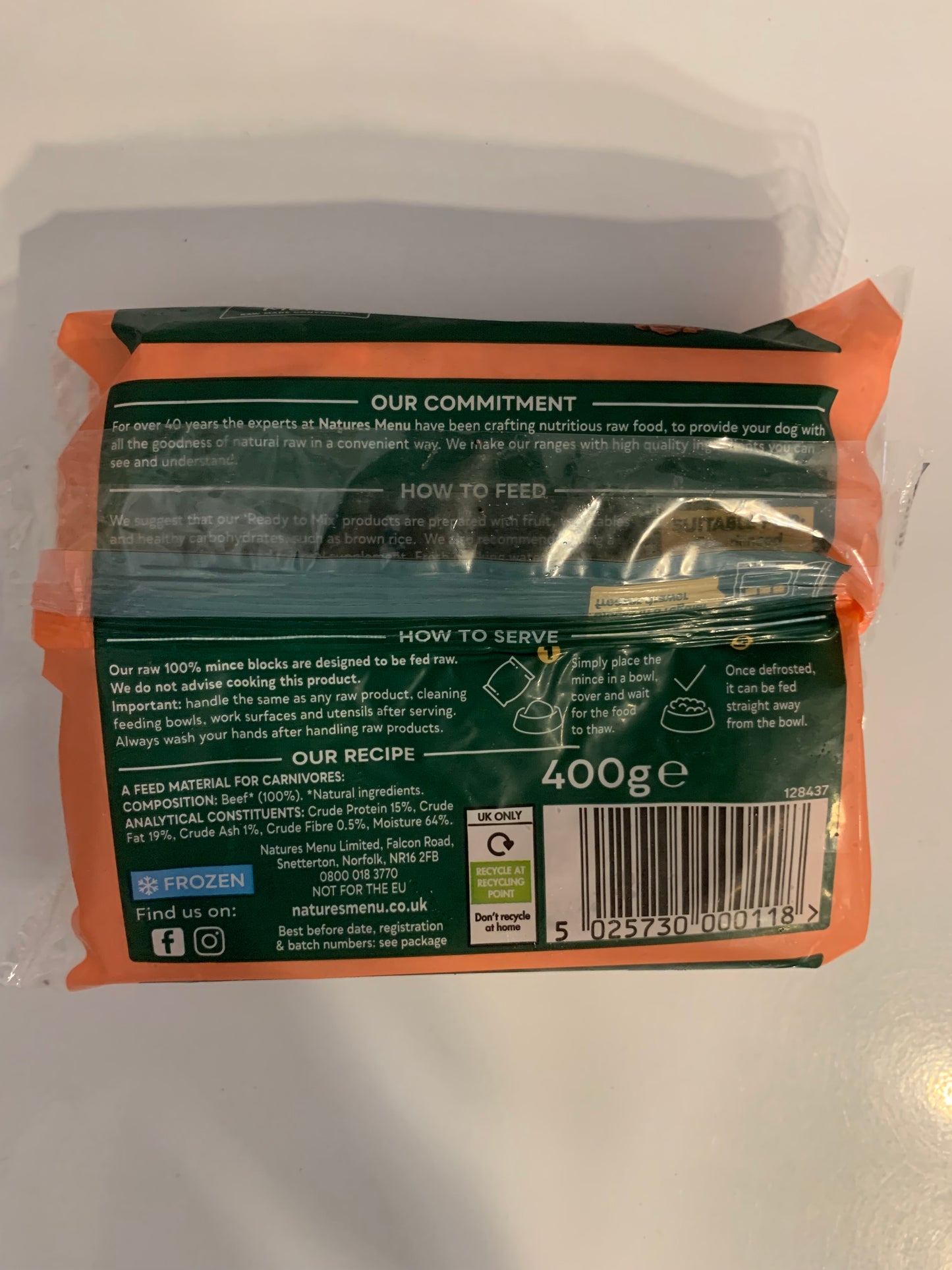 Natures Menu Meat Blocks 400g