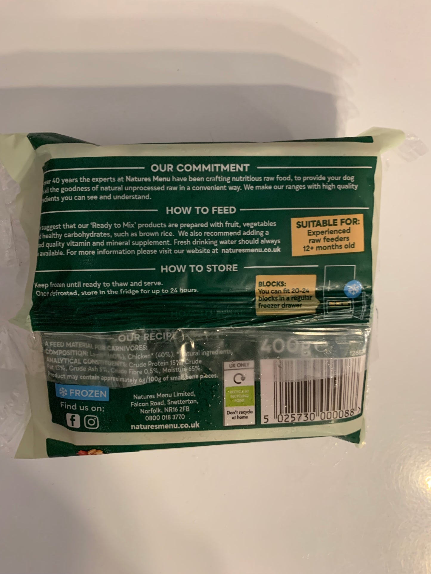 Natures Menu Meat Blocks 400g