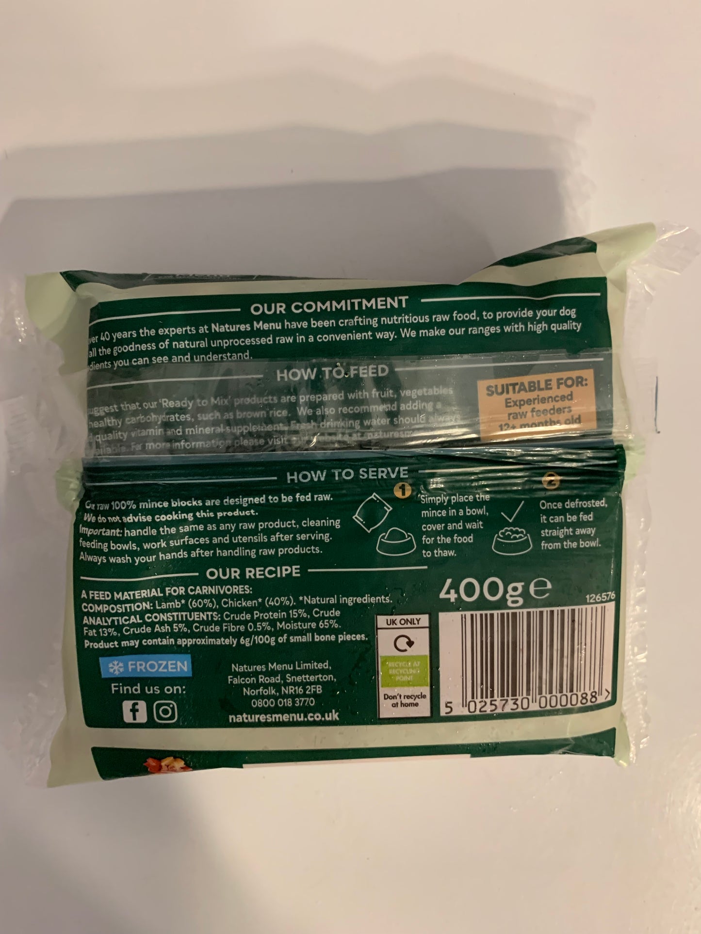 Natures Menu Meat Blocks 400g