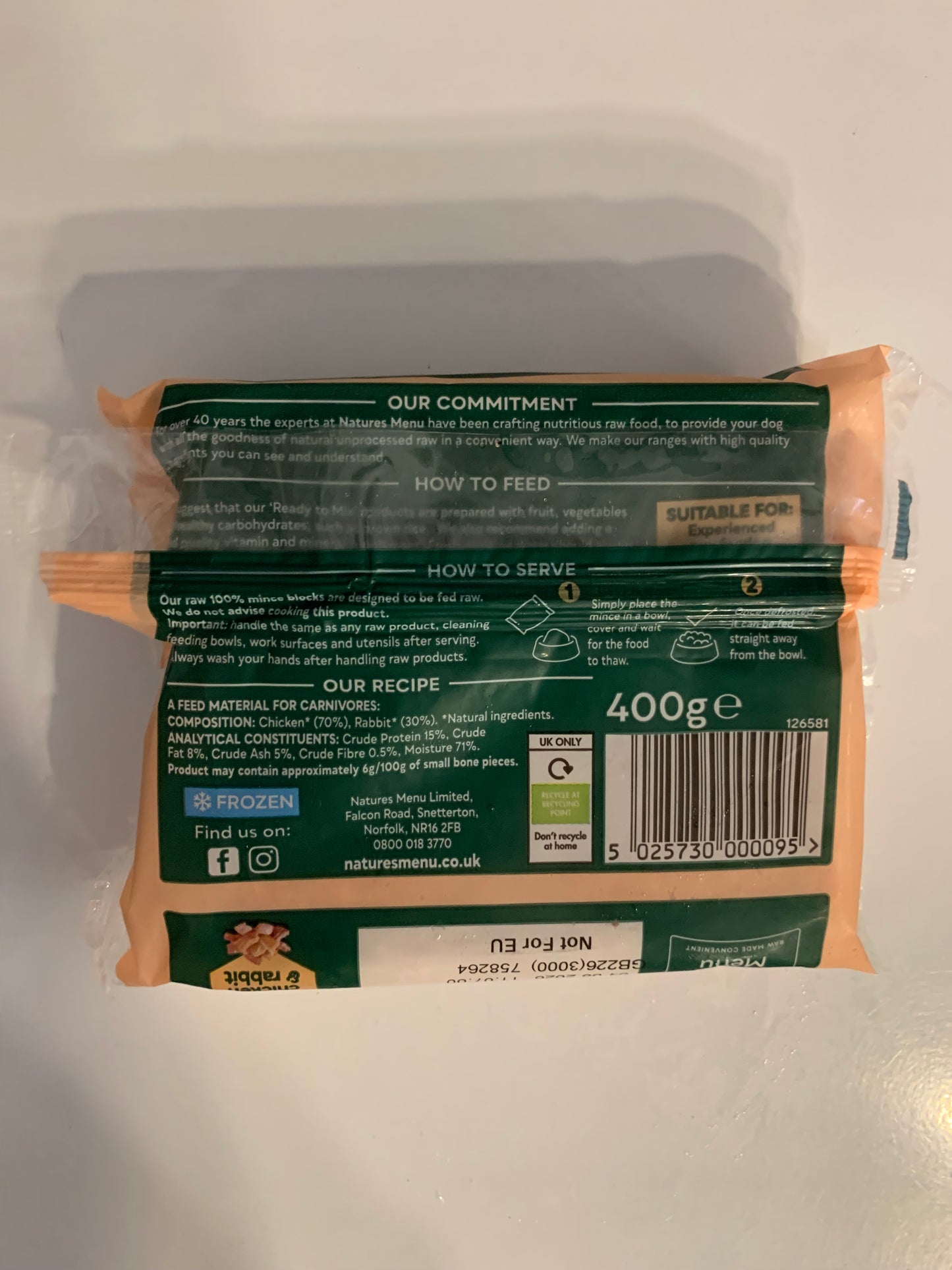 Natures Menu Meat Blocks 400g