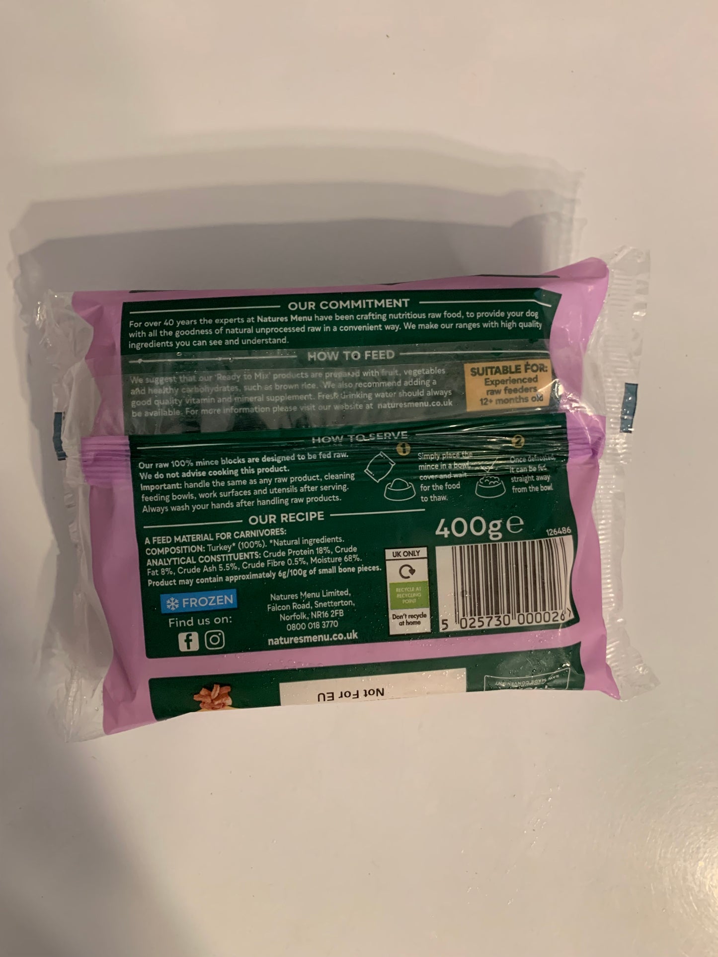 Natures Menu Meat Blocks 400g
