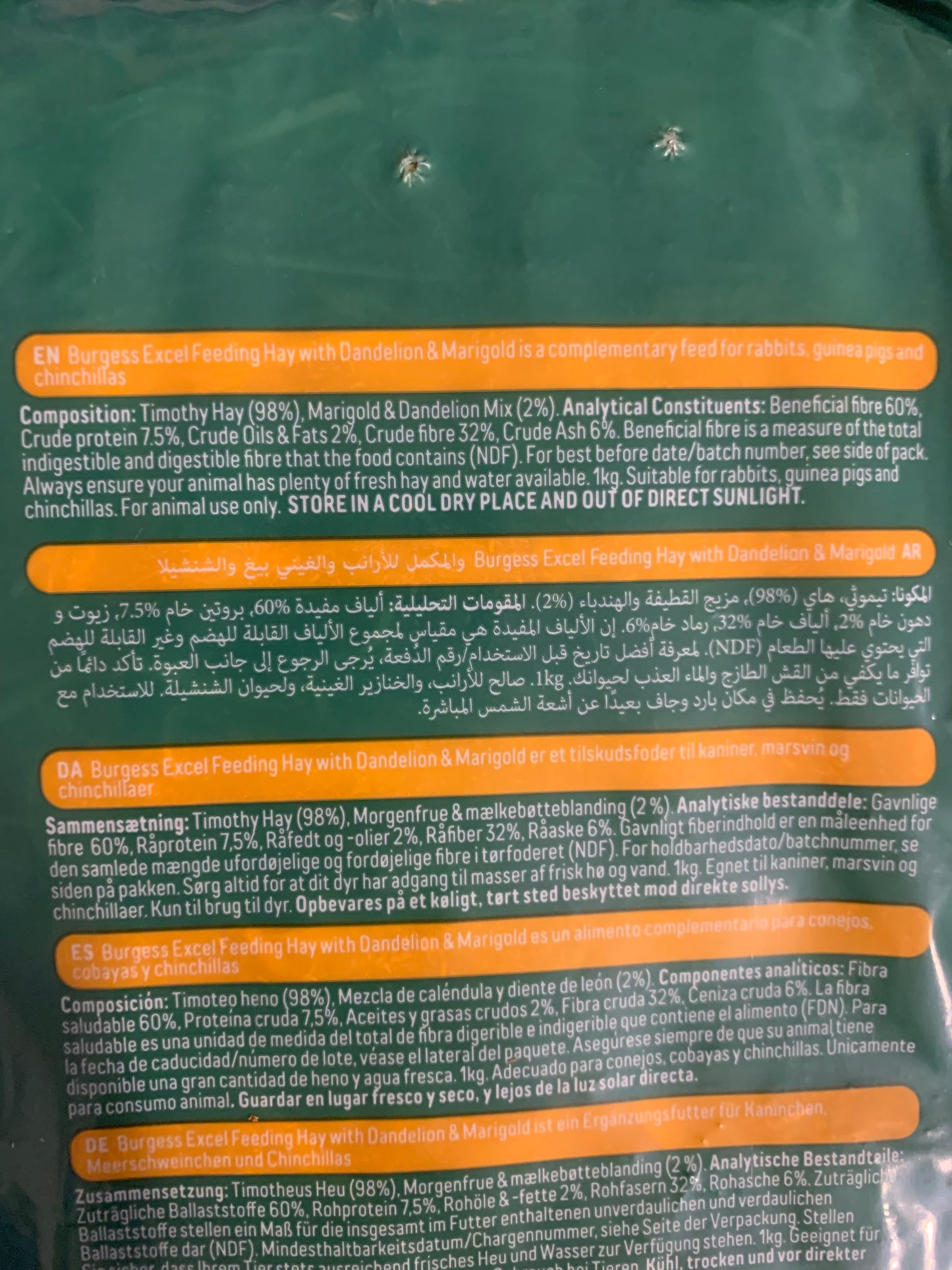 Burgess Excel Dandelion & Marigold Herbage 1kg